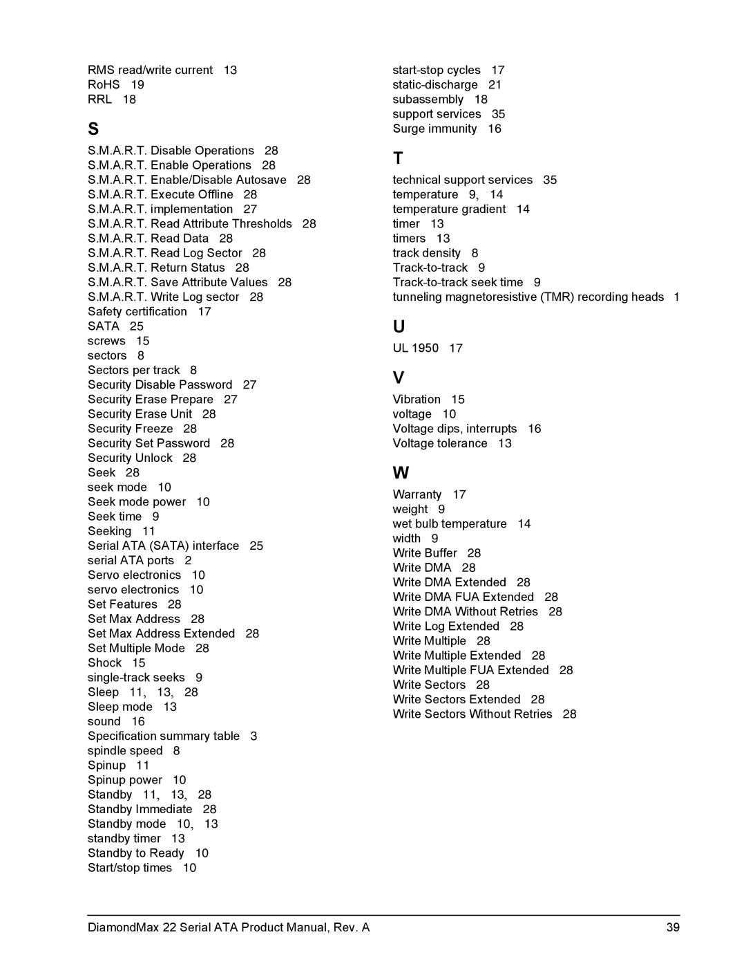 Maxtor STM3160813AS, STM31000334AS, STM3320614AS manual 