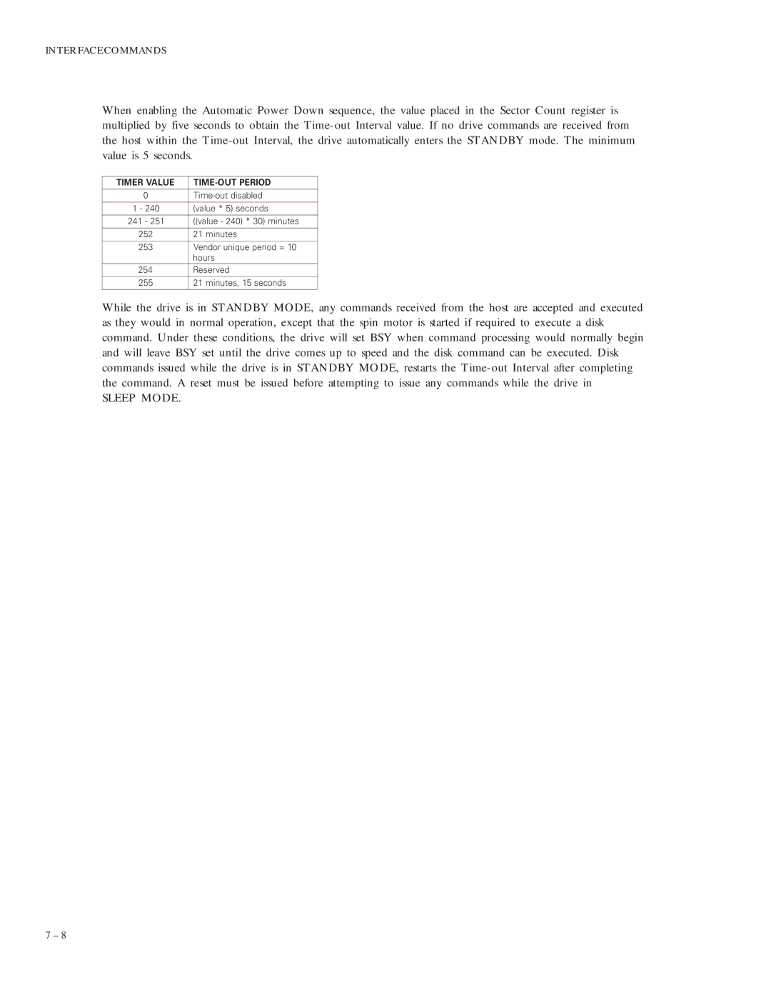 Maxtor VL 17 manual Sleep Mode 