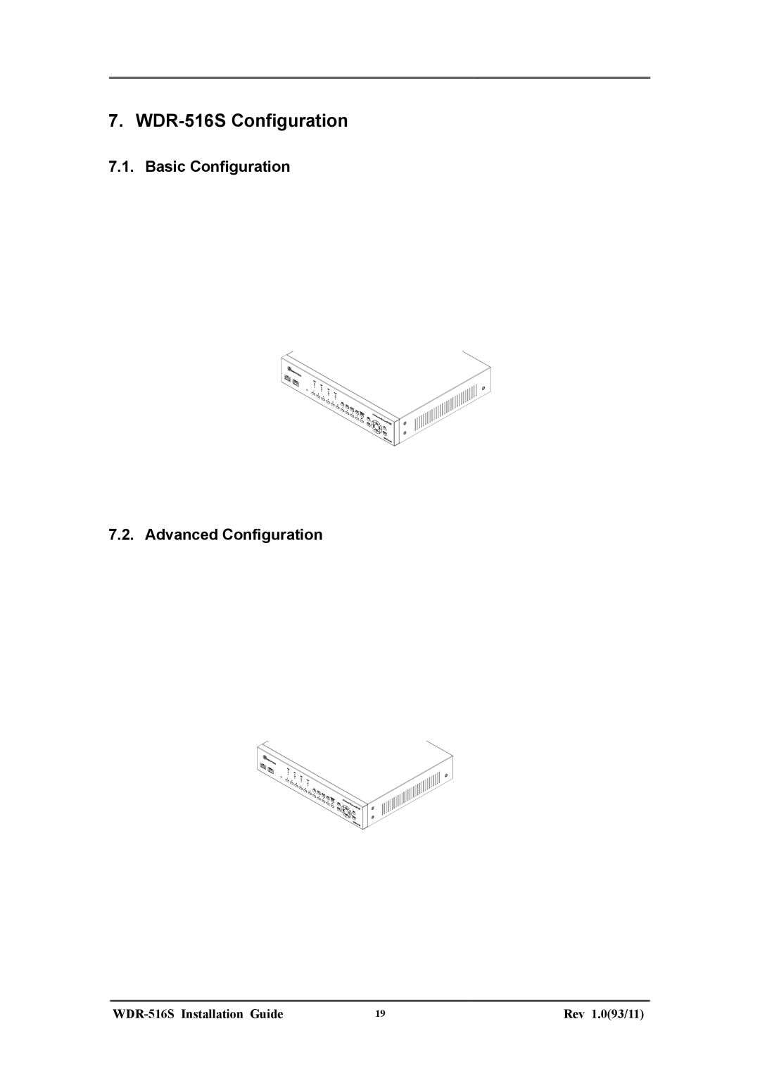 Maxtor manual WDR-516S Configuration, Basic Configuration Advanced Configuration 