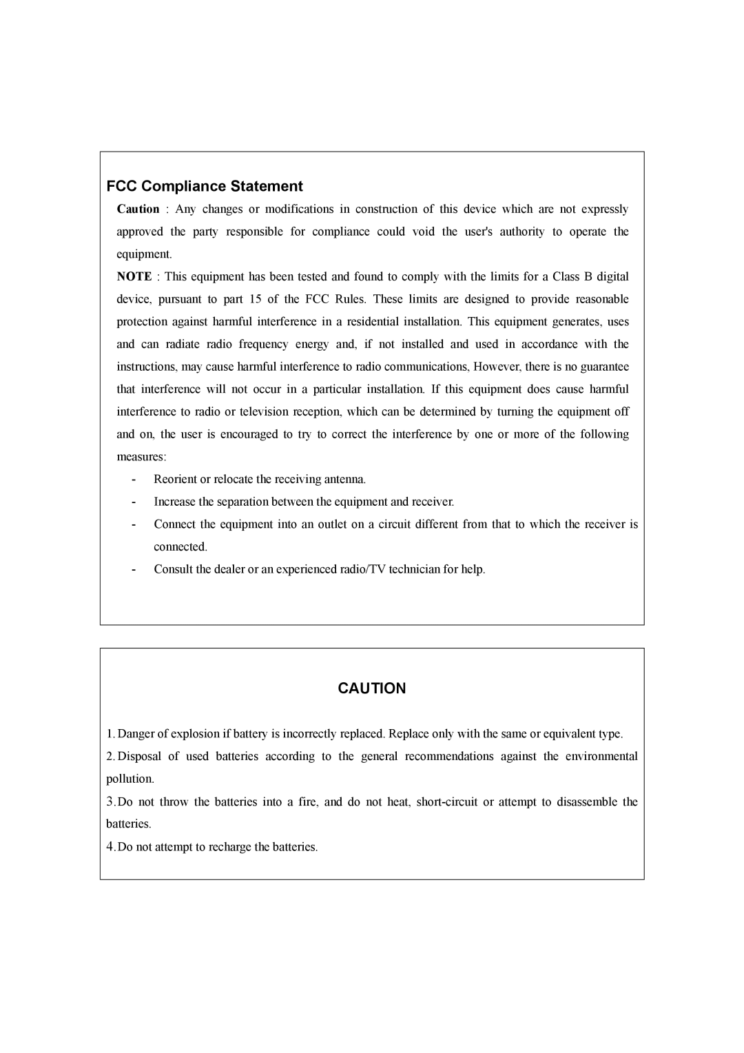 Maxtor WDR-516S manual FCC Compliance Statement 