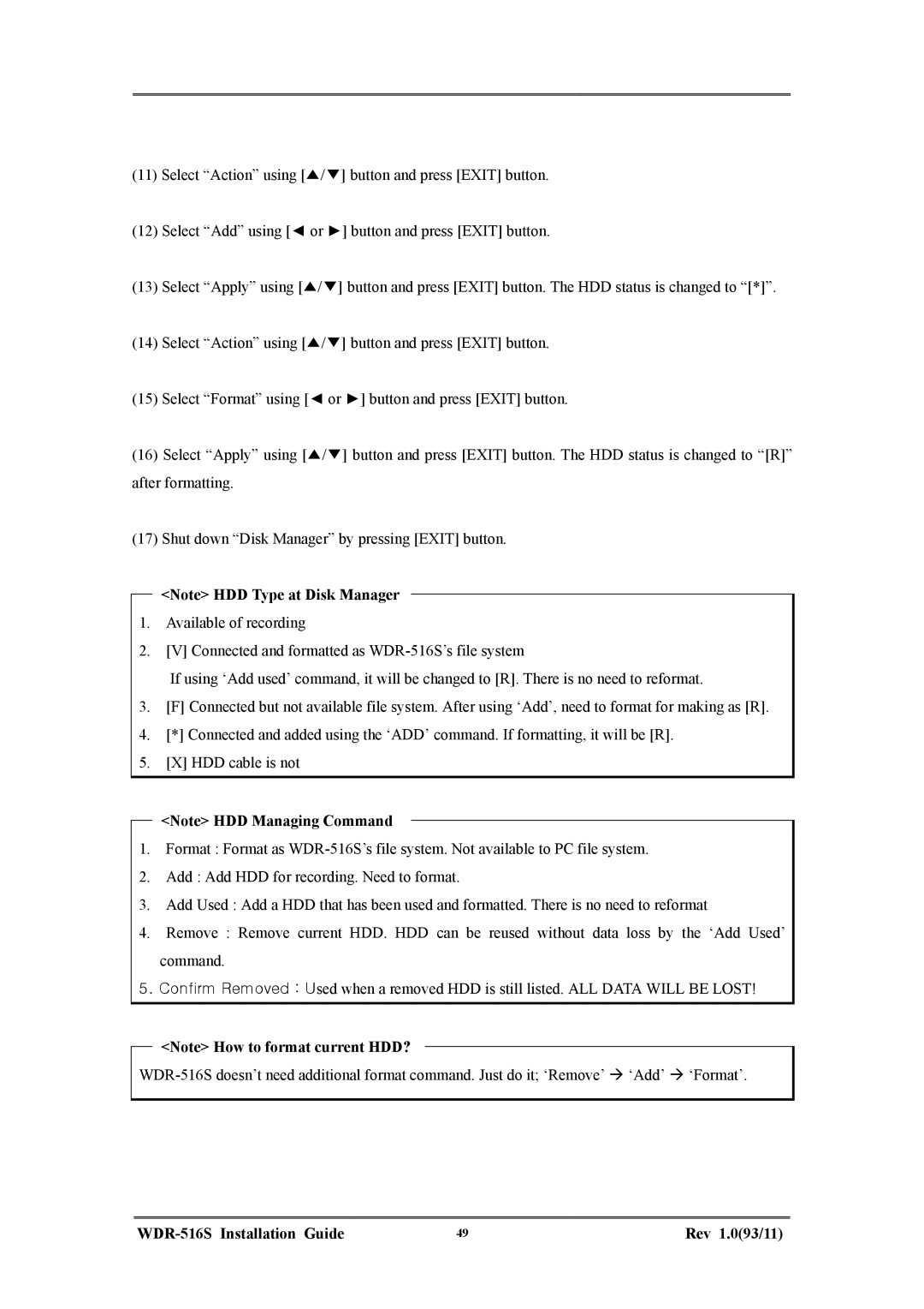 Maxtor manual WDR-516S Installation Guide Rev 1.093/11 