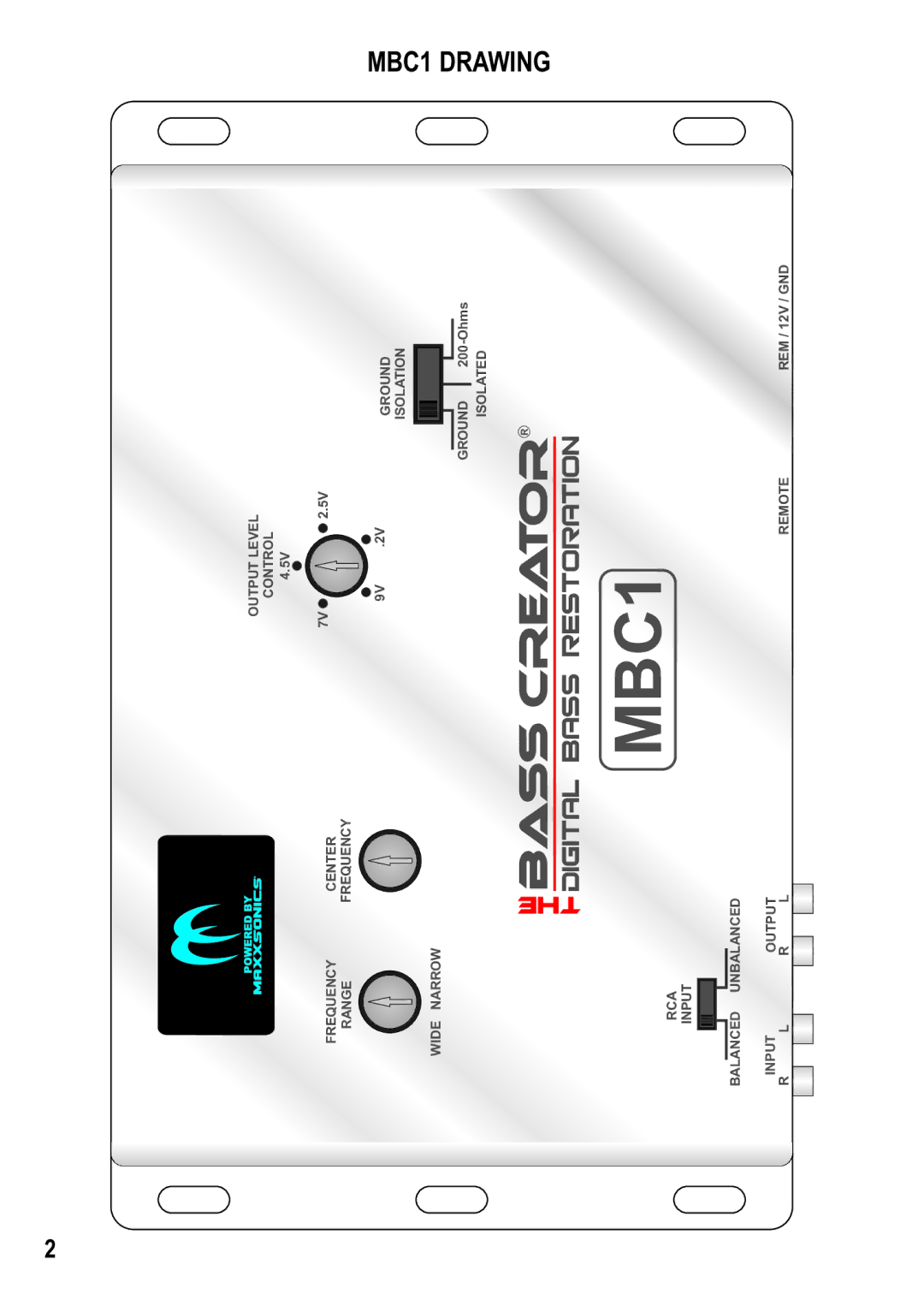 Maxxsonics manual MBC1 Drawing 