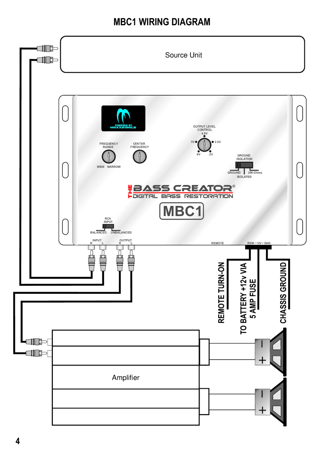 Maxxsonics manual MBC1 Wiring Diagram 