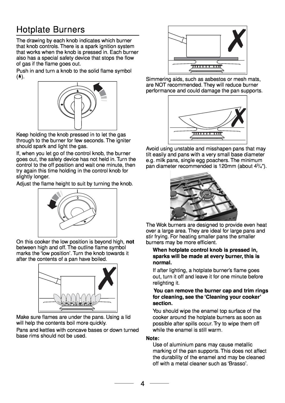 Maytag 110 installation instructions Hotplate Burners 