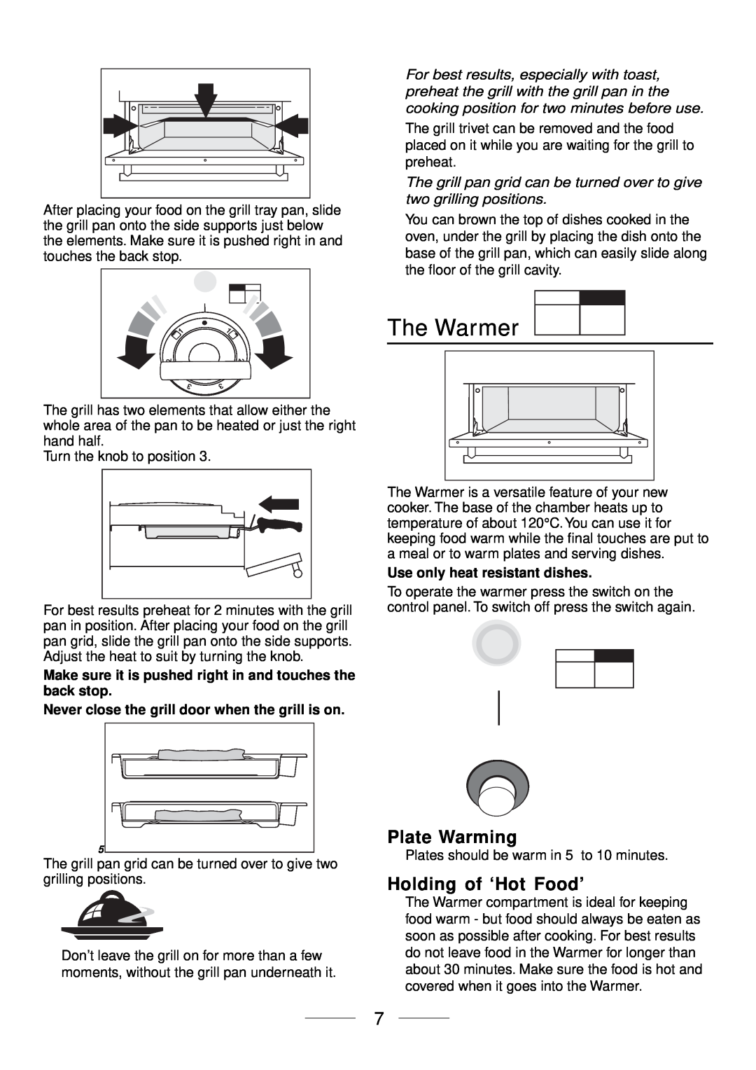 Maytag 110 installation instructions The Warmer, Plate Warming, Holding of ‘Hot Food’ 