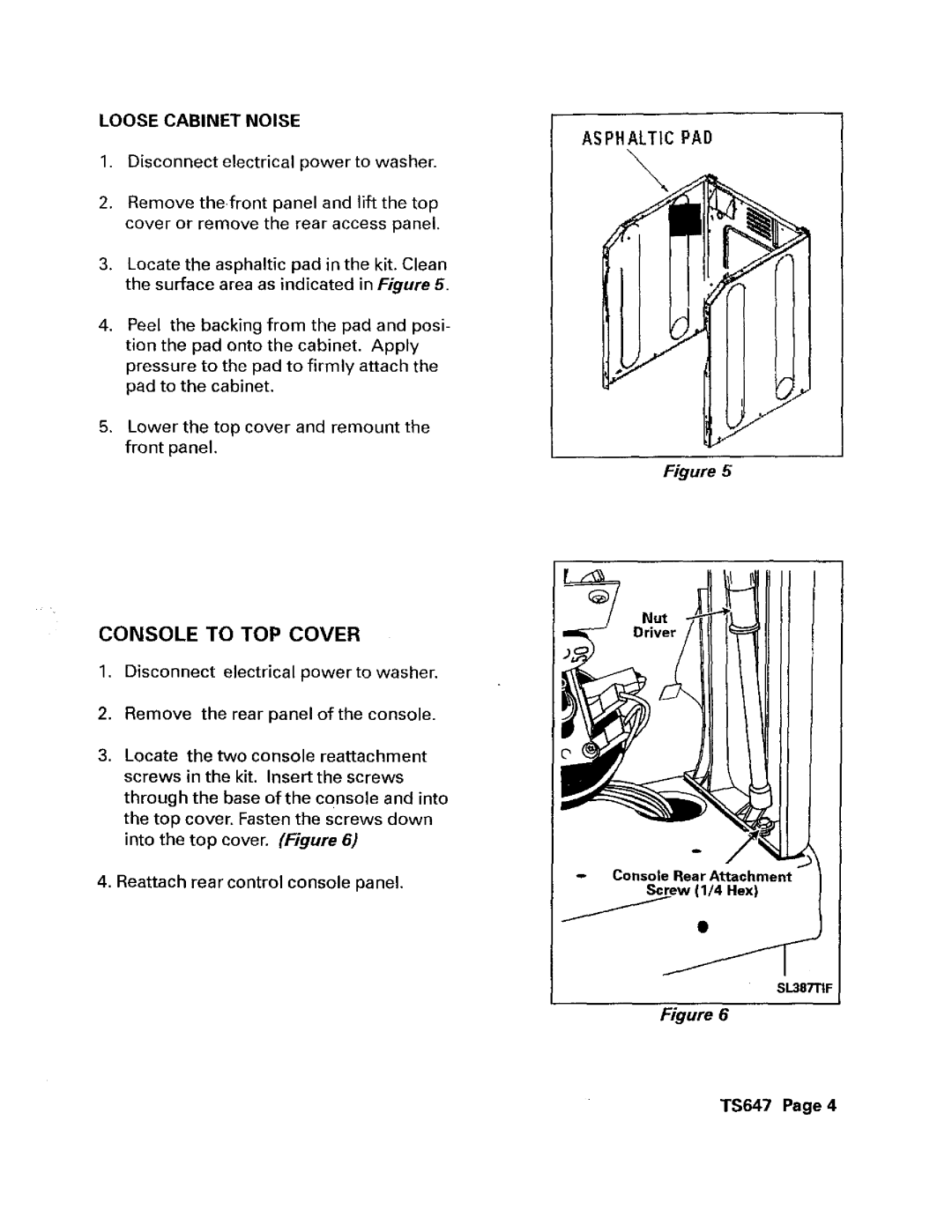 Maytag 12001736 manual Loosecabinetnoise 