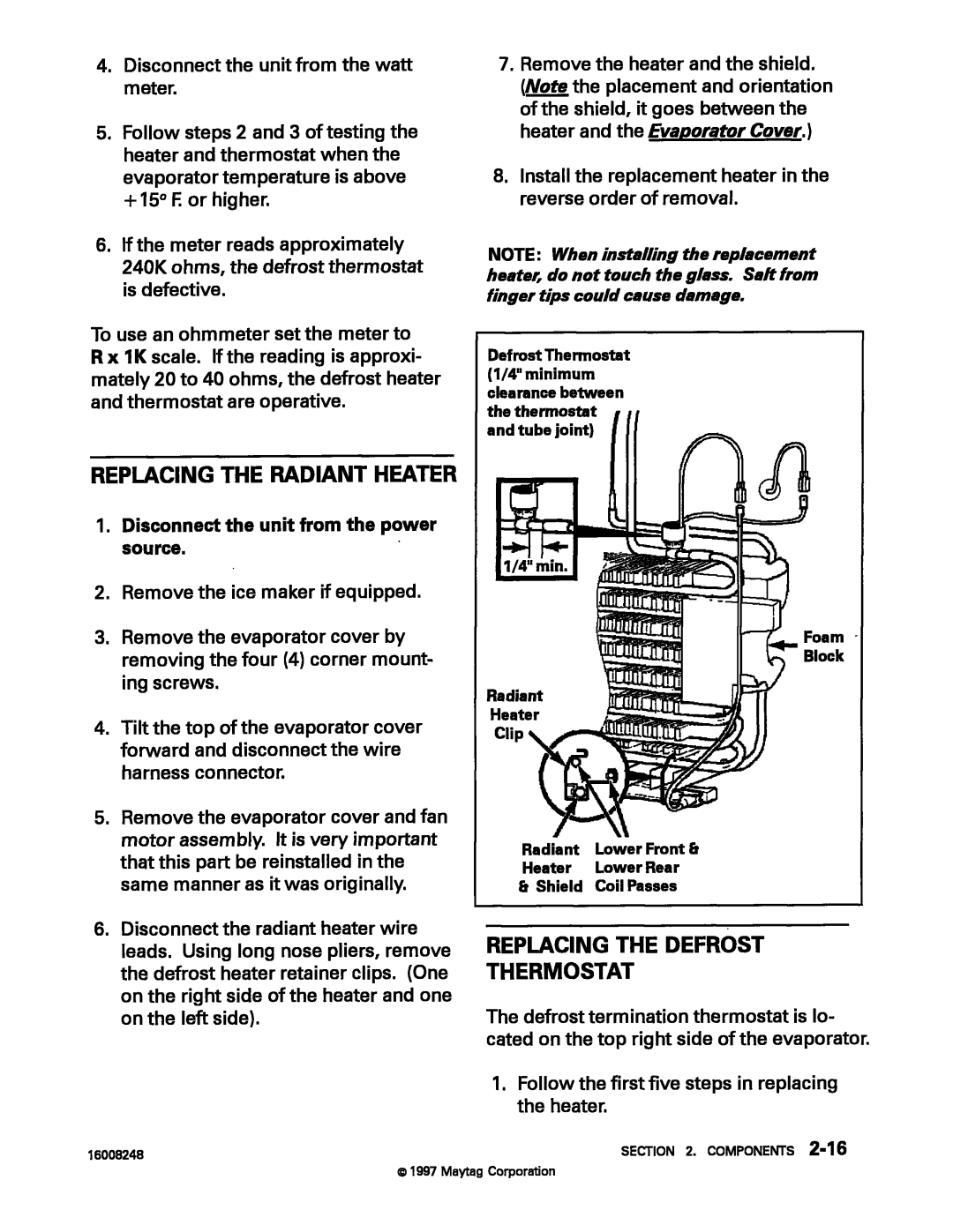 Maytag 16008248 manual 