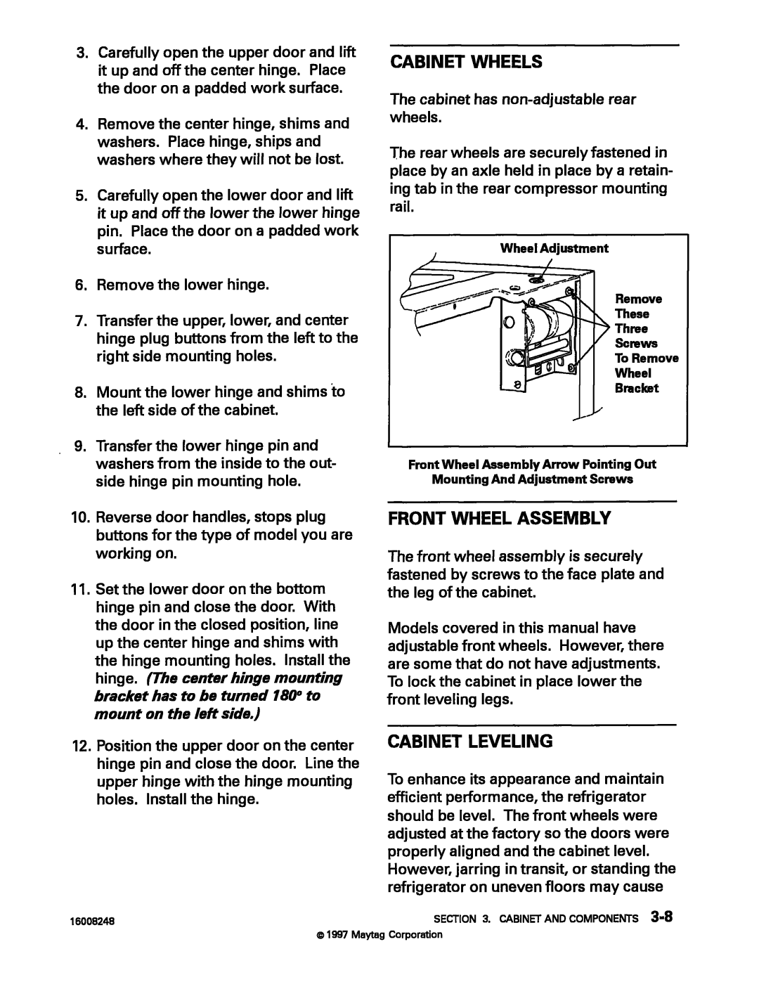 Maytag 16008248 manual 