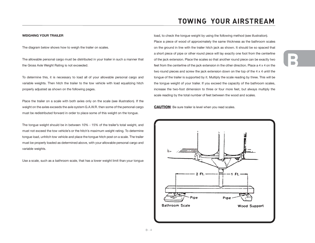 Maytag 2006 owner manual Weighing Your Trailer 