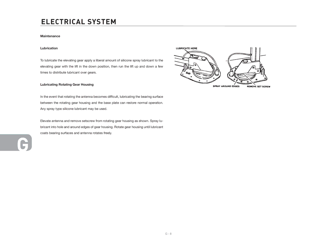 Maytag 2006 owner manual Maintenance Lubrication, Lubricating Rotating Gear Housing 