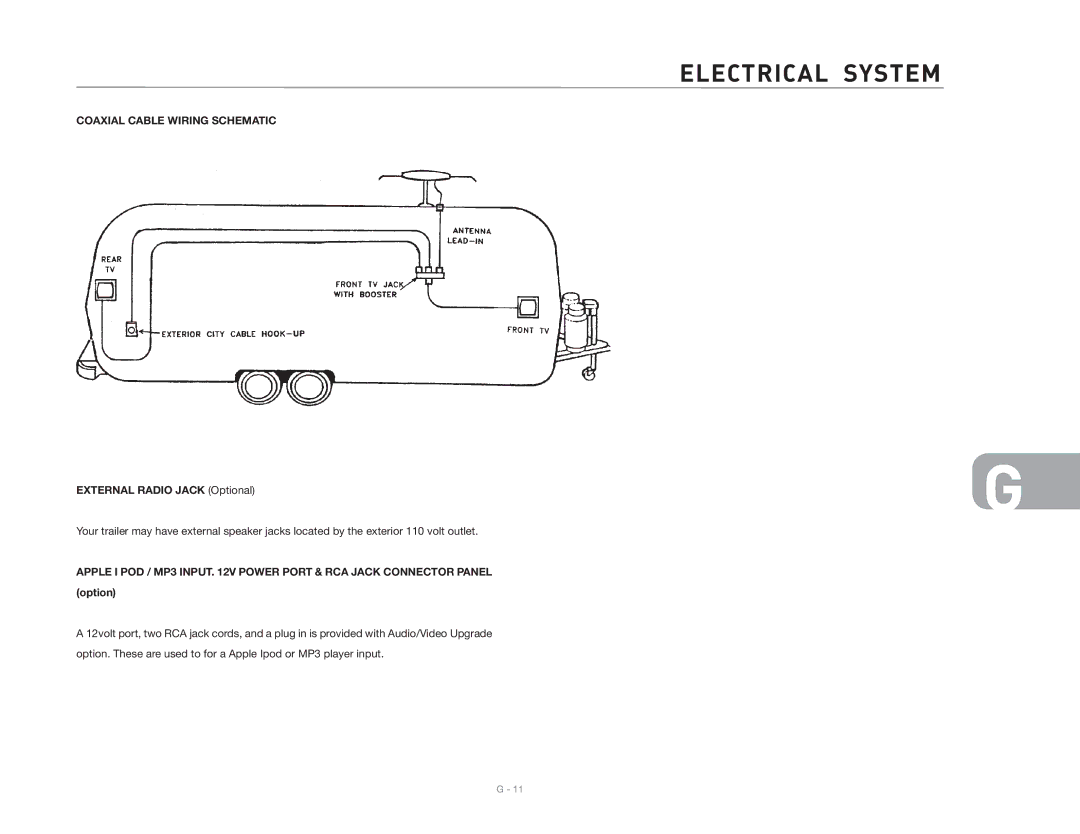 Maytag 2006 owner manual Coaxial Cable Wiring Schematic, External Radio Jack Optional 