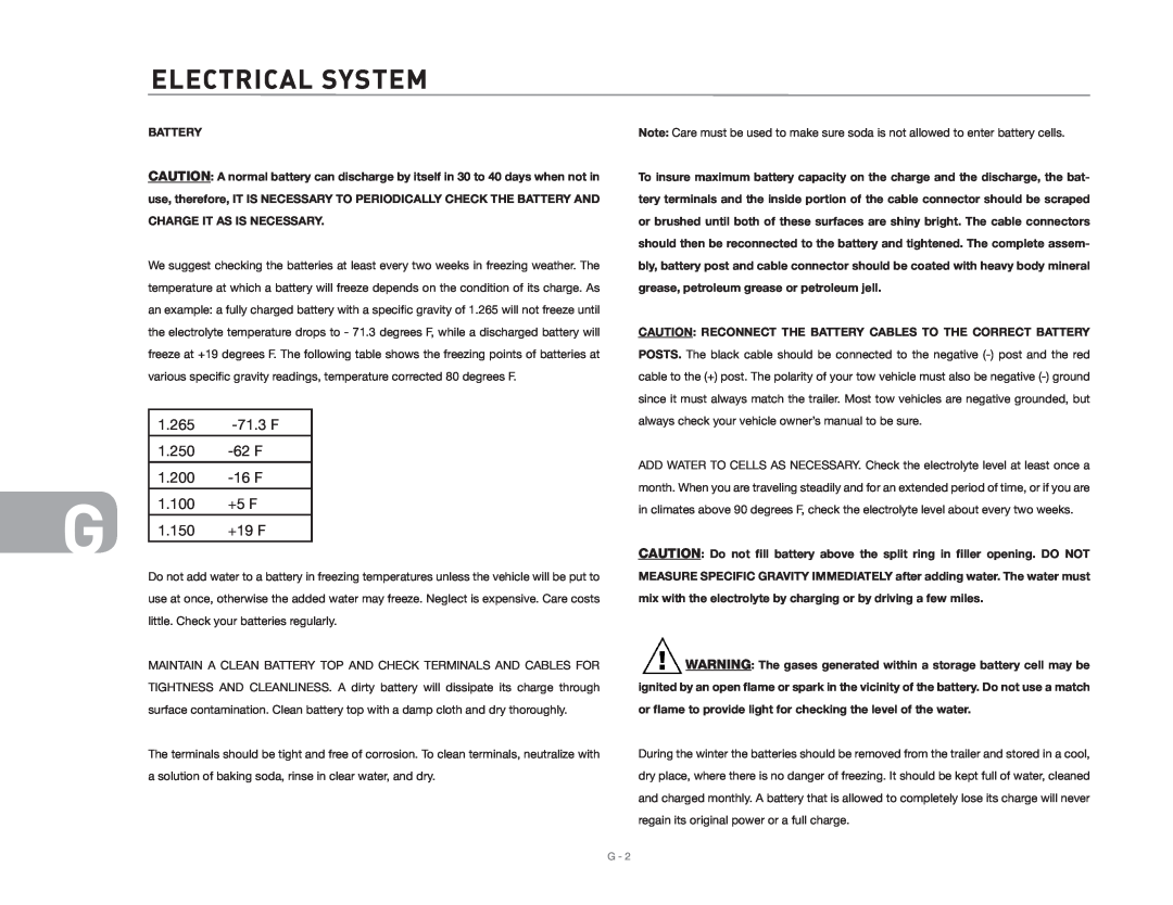 Maytag 2006 owner manual Electrical SYSTEM 