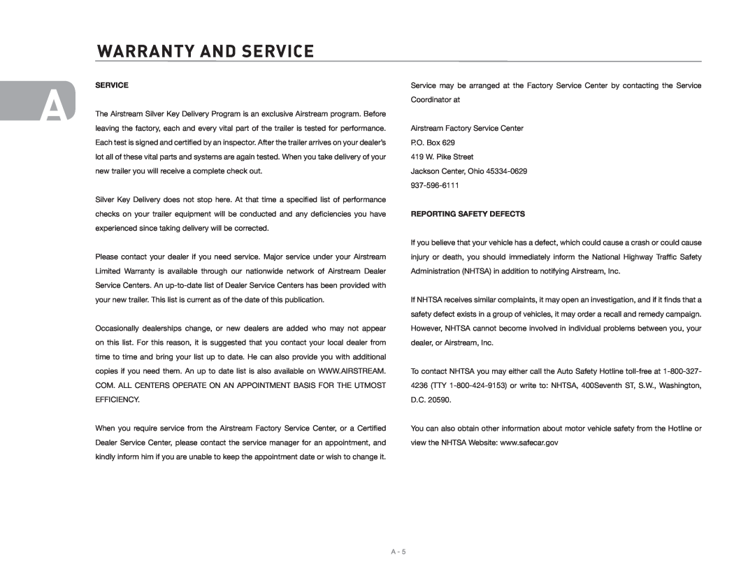Maytag 2006 owner manual Warranty and Service, A Service, Reporting Safety Defects 