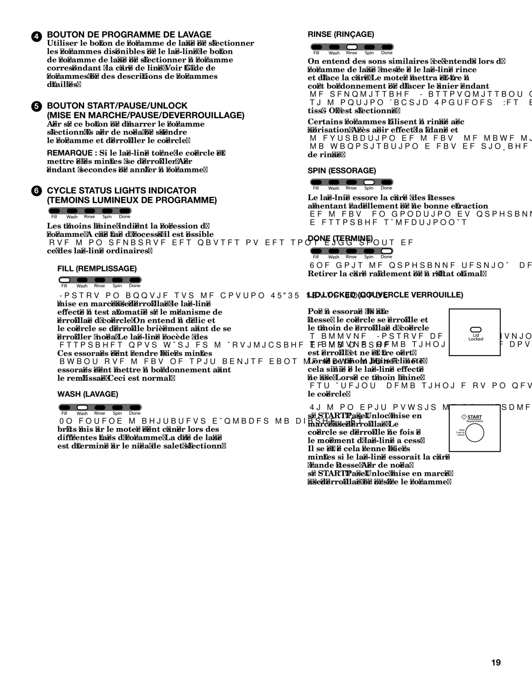 Maytag 3LWTW4800YQ, 3LWTW4840YQ, 3LWTW4740YQ specifications Bouton DE Programme DE Lavage 