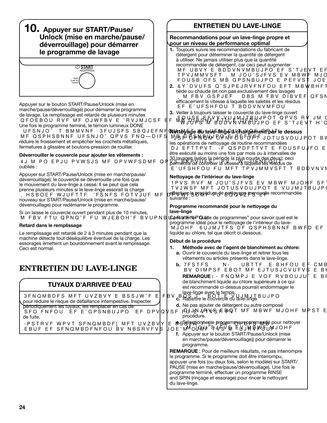 Maytag 3LWTW4840YQ, 3LWTW4800YQ, 3LWTW4740YQ Entretien DU LAVE-LINGE, Nettoyage du lave-linge à chargement par le dessus 