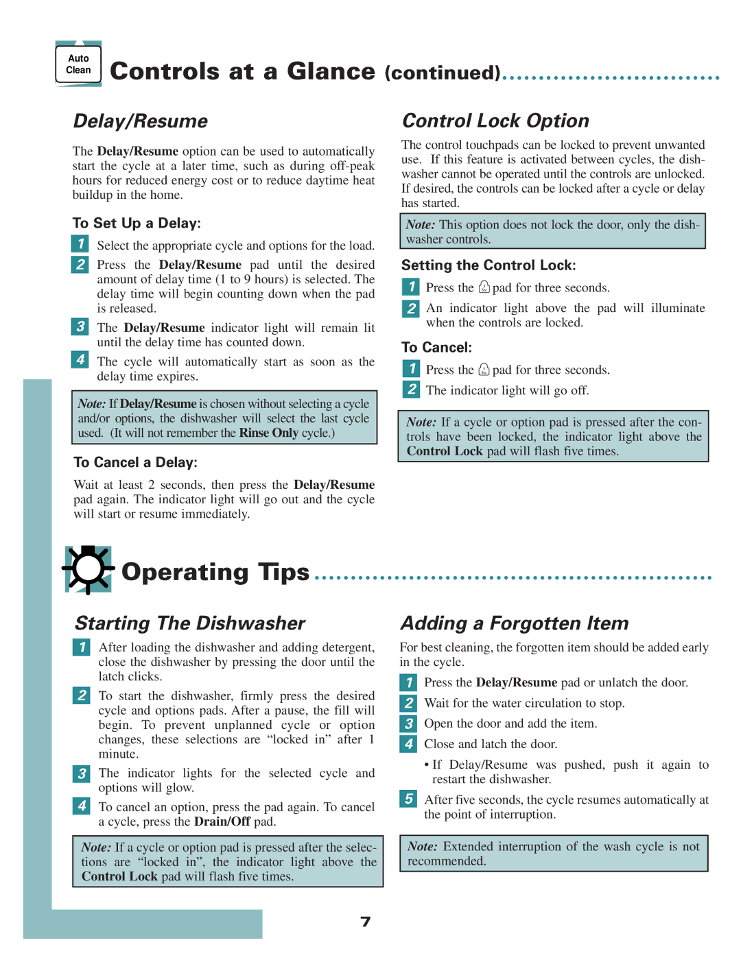 Maytag 6 915928 A warranty Controls at a Glance, Operating Tips 