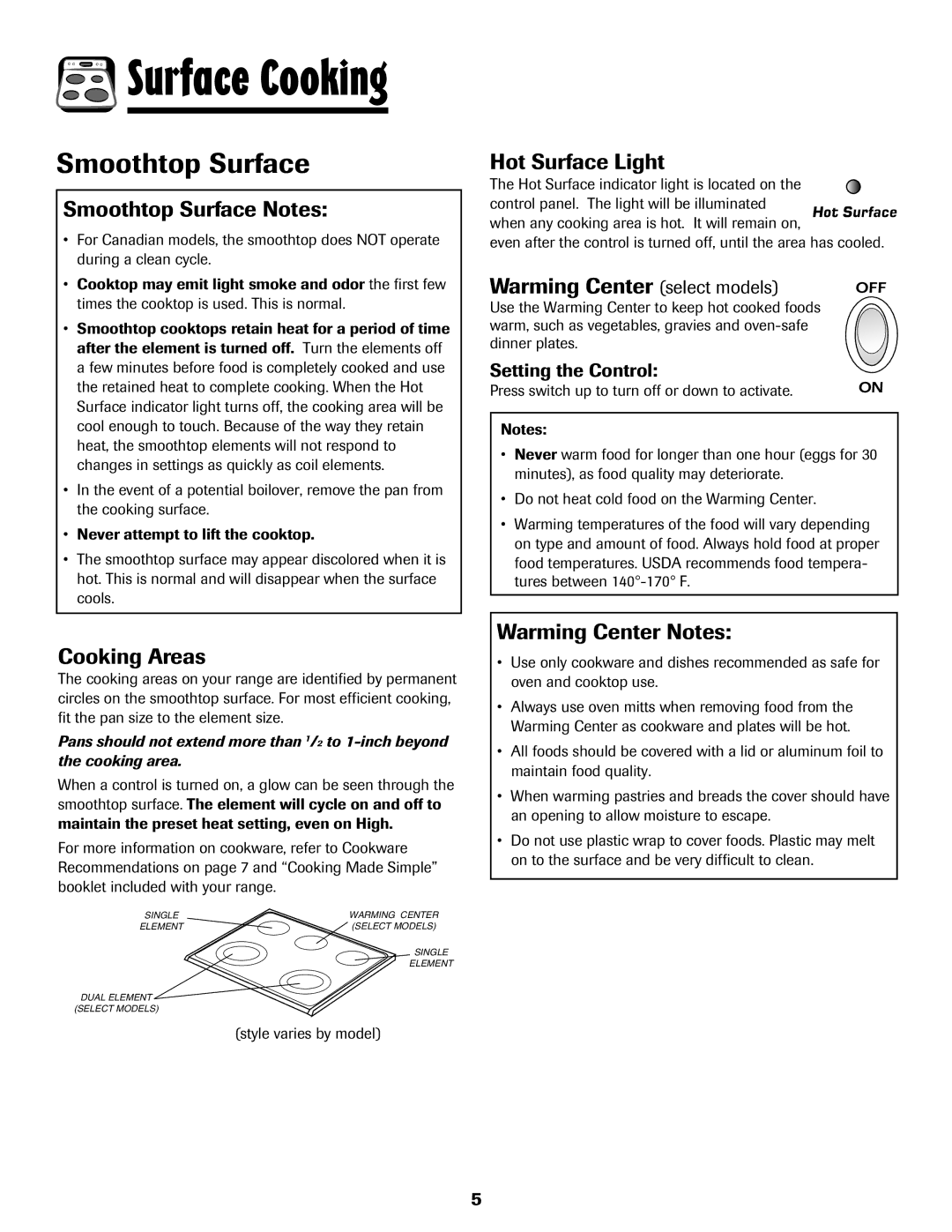 Maytag 750 warranty Smoothtop Surface 