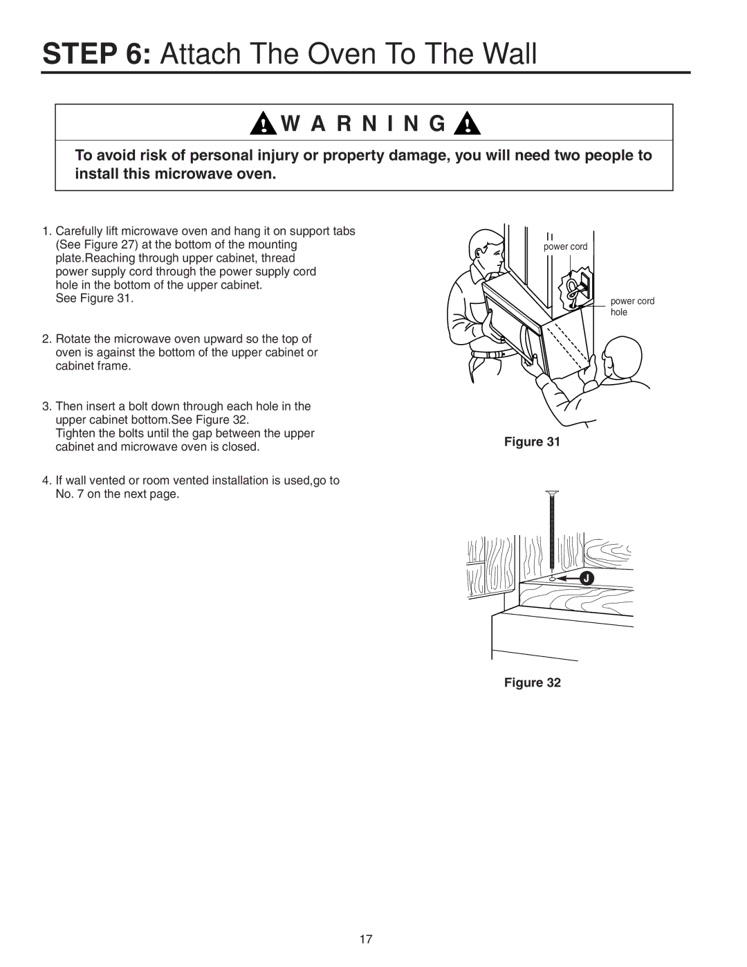 Maytag 8101P641-60 installation instructions Attach The Oven To The Wall, R N I N G 