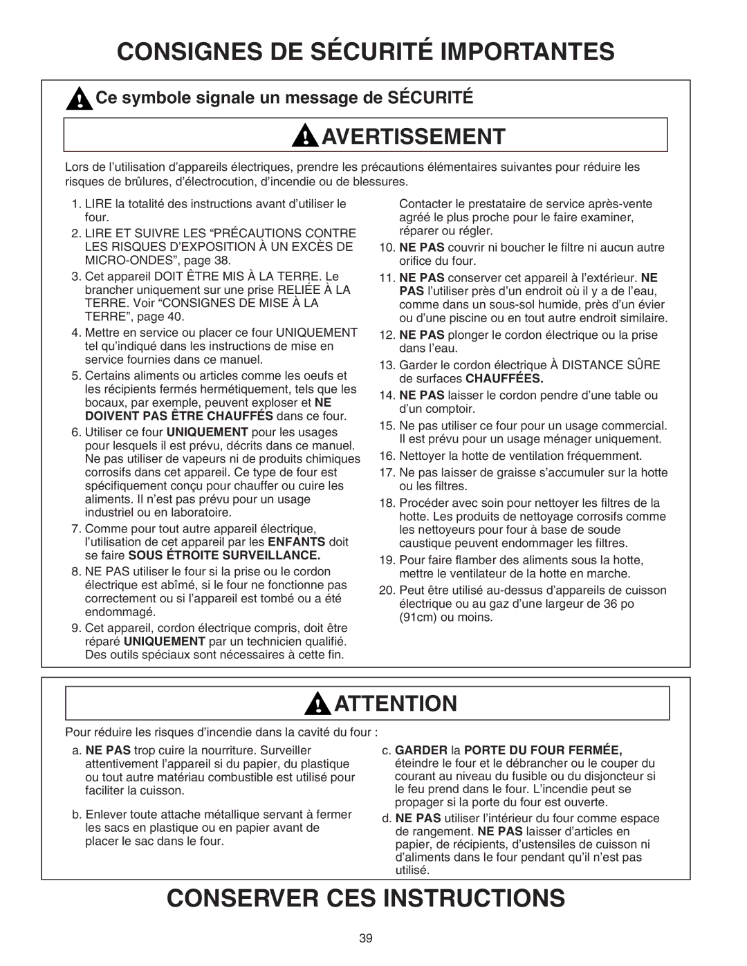 Maytag 8101P641-60 installation instructions Consignes DE Sécurité Importantes, Ce symbole signale un message de Sécurité 