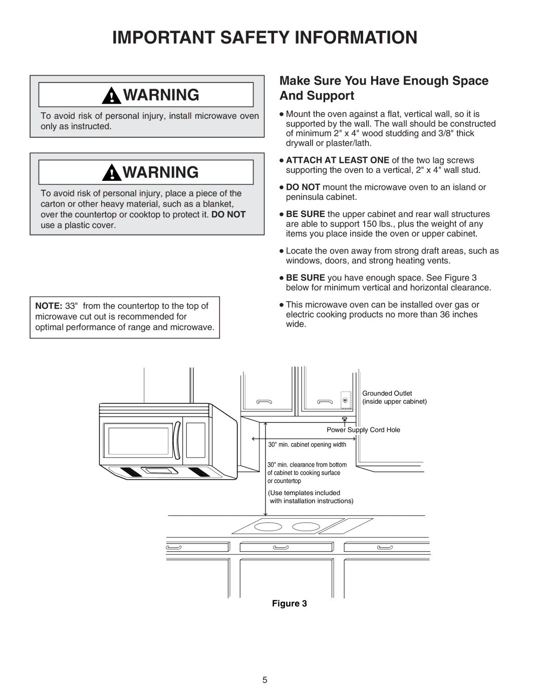 Maytag 8101P641-60 installation instructions Make Sure You Have Enough Space And Support 