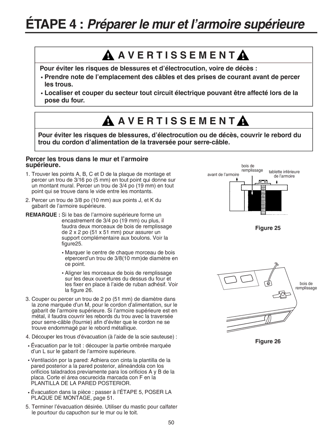 Maytag 8101P641-60 installation instructions Plantilla DE LA Pared Posterior 