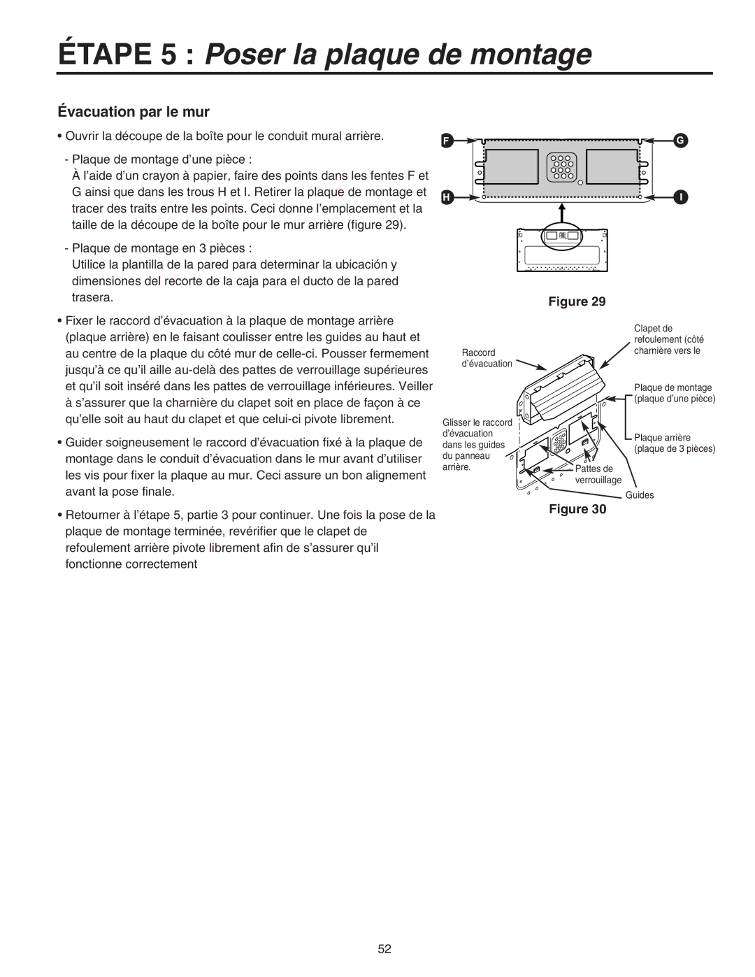 Maytag 8101P641-60 installation instructions Plaque de montage Plaque d’une pièce 