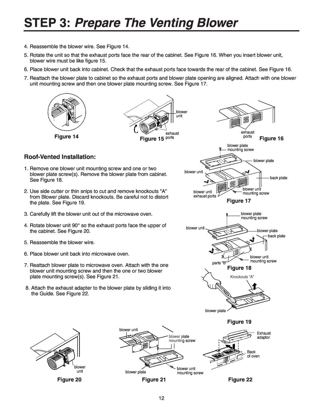 Maytag 8101P641-60 installation instructions Roof-Vented Installation, Prepare The Venting Blower, ports 