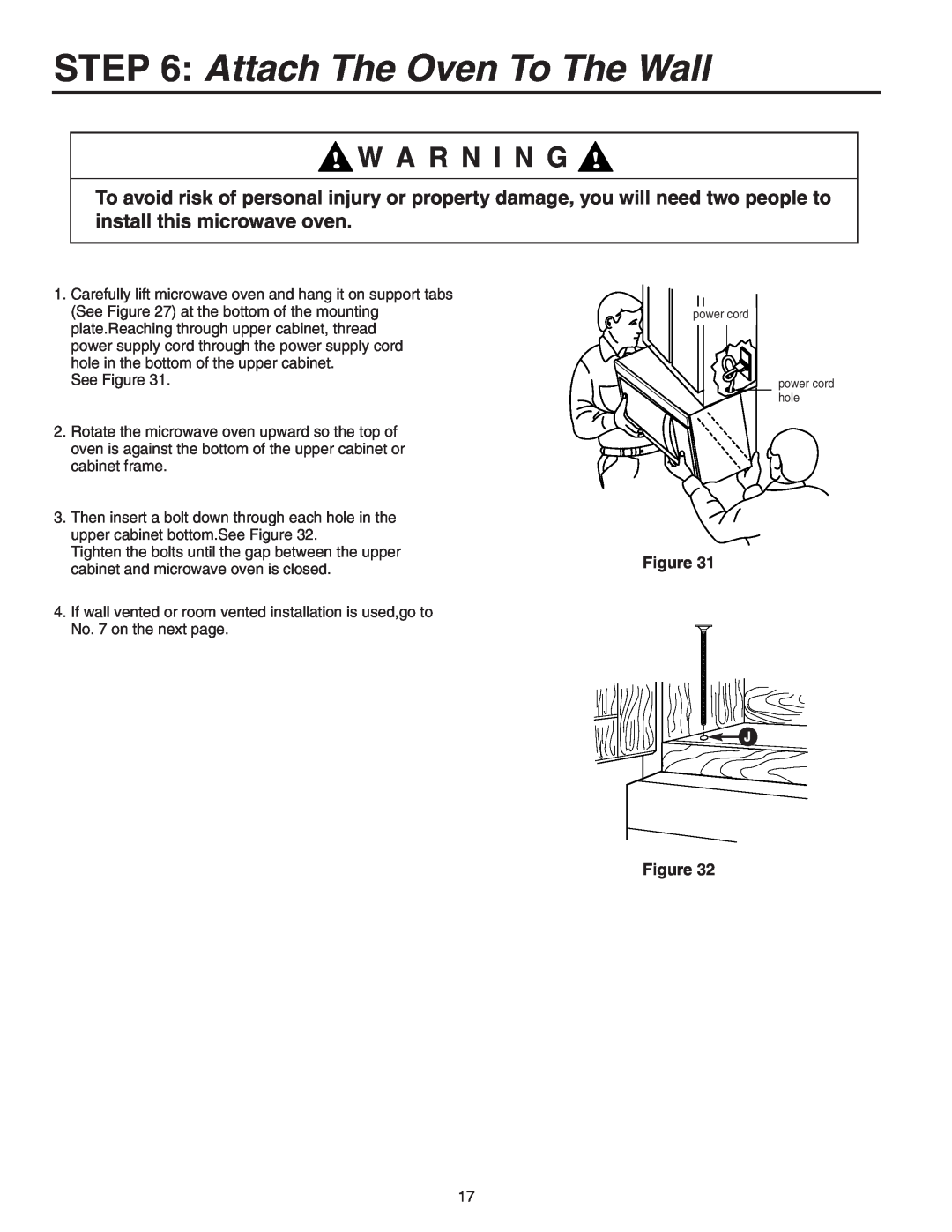 Maytag 8101P641-60 installation instructions Attach The Oven To The Wall, W A R N I N G 