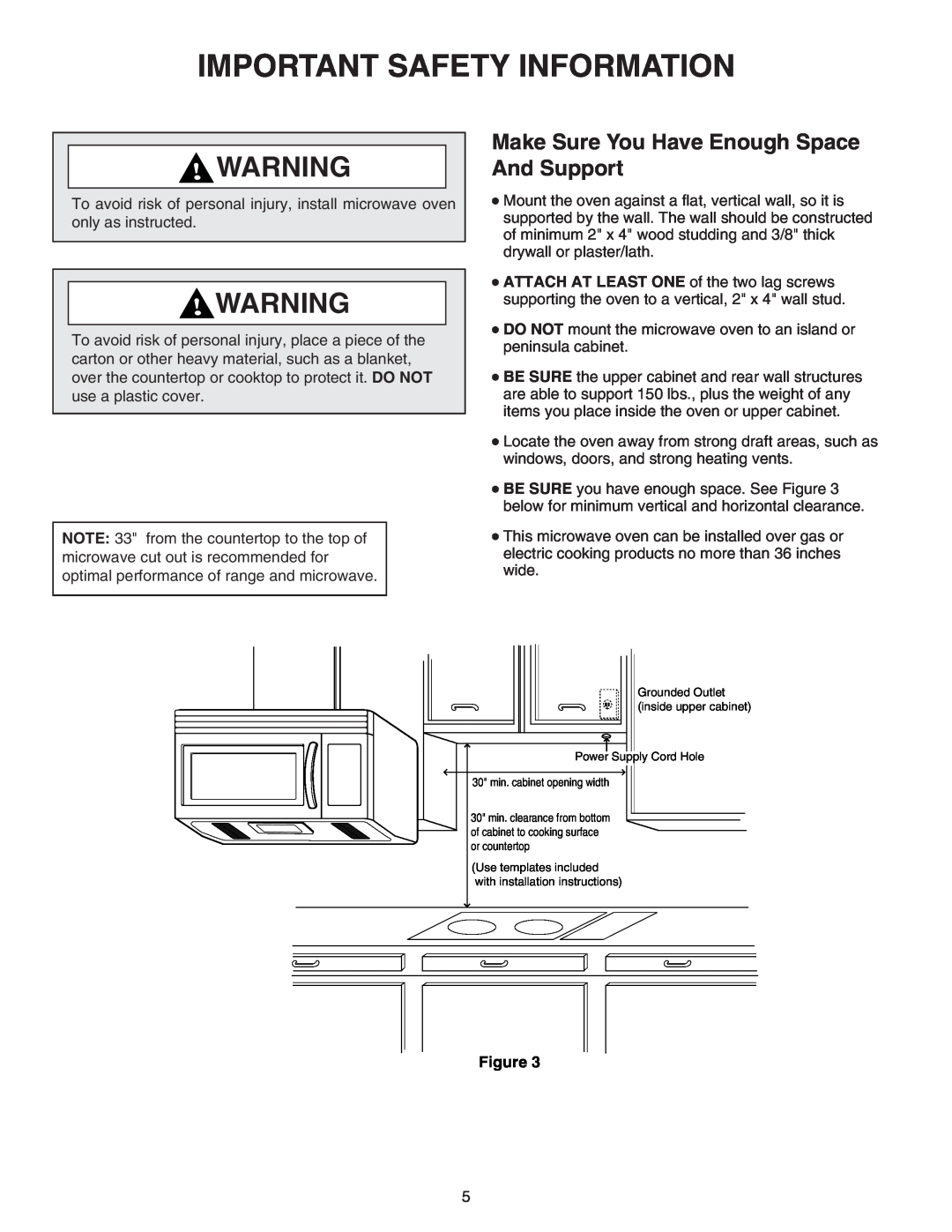 Maytag 8101P641-60 installation instructions Make Sure You Have Enough Space And Support, Important Safety Information 
