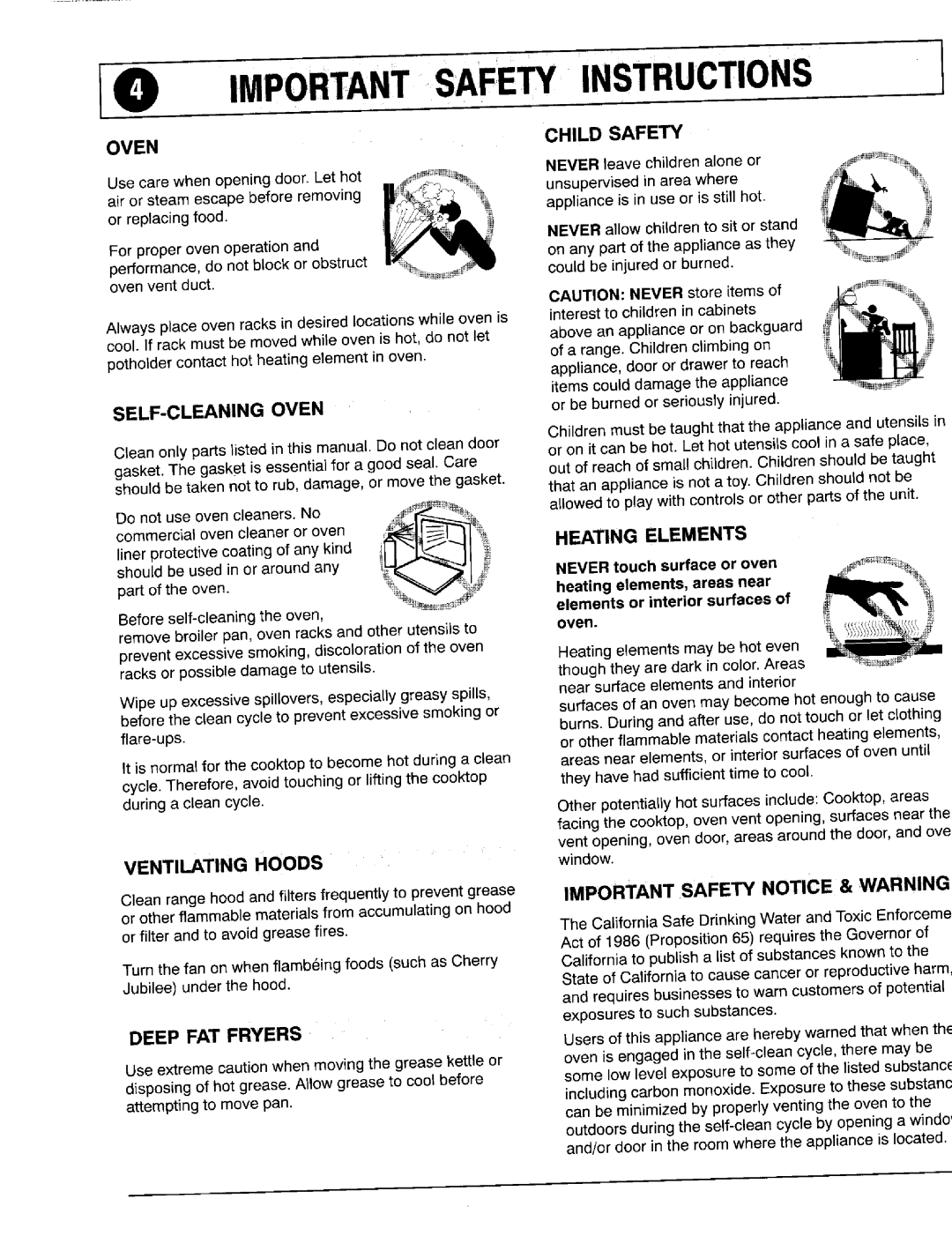 Maytag 8111P375-60 Importansafetyinstructions, Self-Cleaningoven, Heating Elements, Ventilating Hoods 