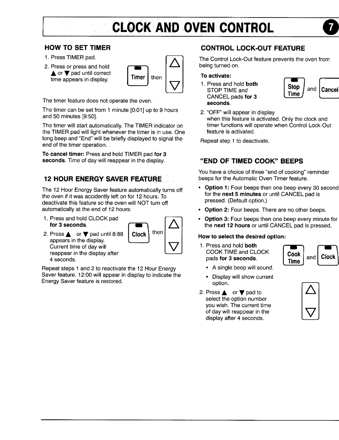 Maytag 8111P375-60 COOec,o, How To Set Timer, Control Lock-Outfeature, End Of Timed Cook Beeps 