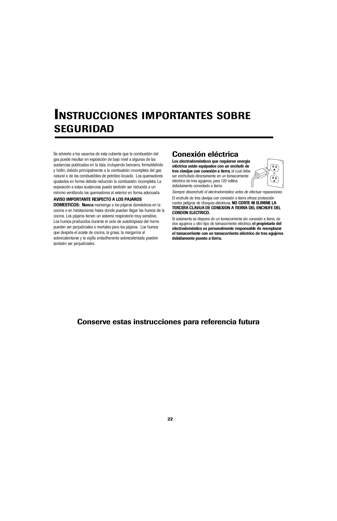 Maytag 8111P536-60 important safety instructions Conexión eléctrica, Conserve estas instrucciones para referencia futura 