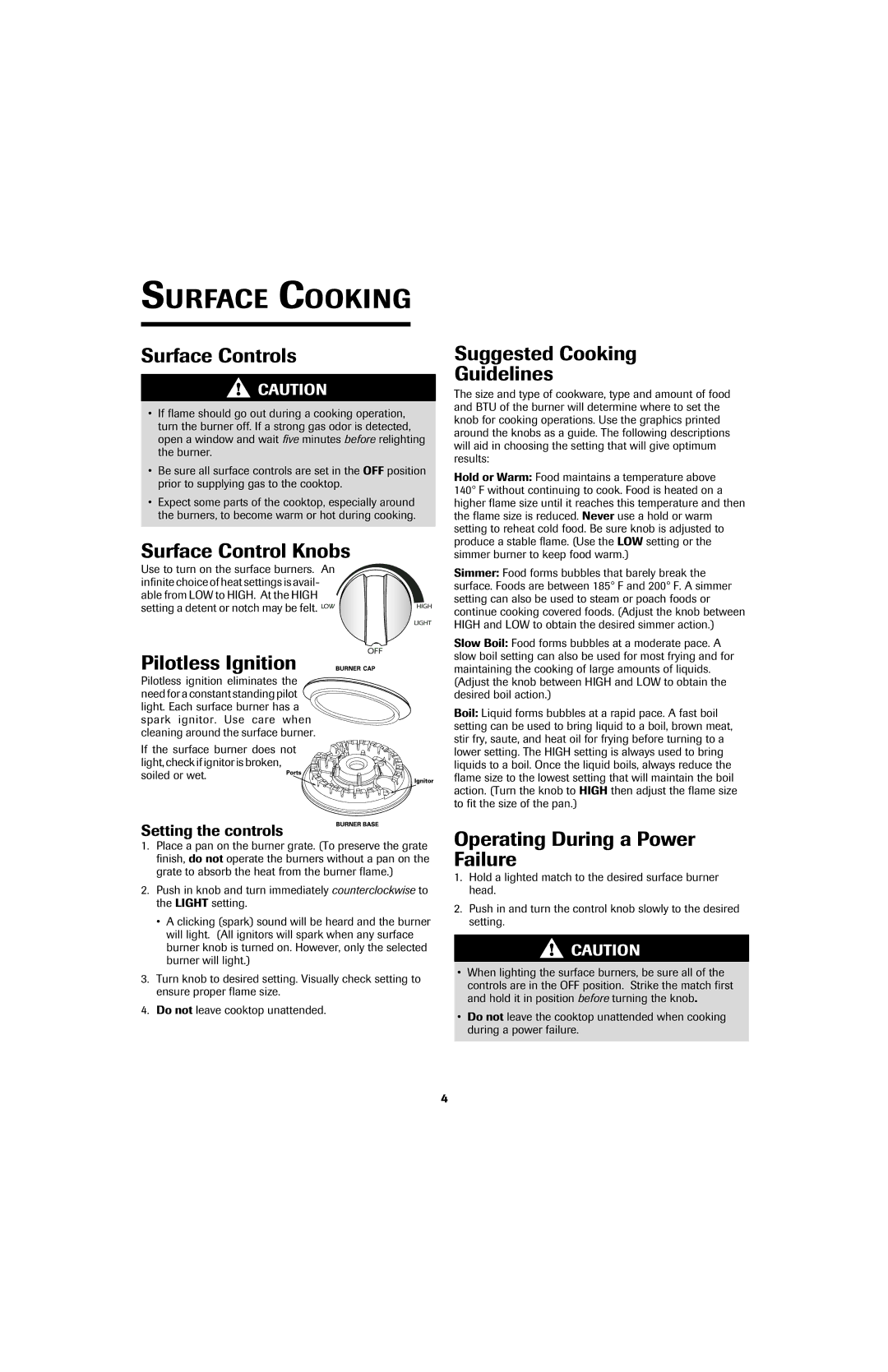 Maytag 8111P536-60 important safety instructions Surface Cooking 