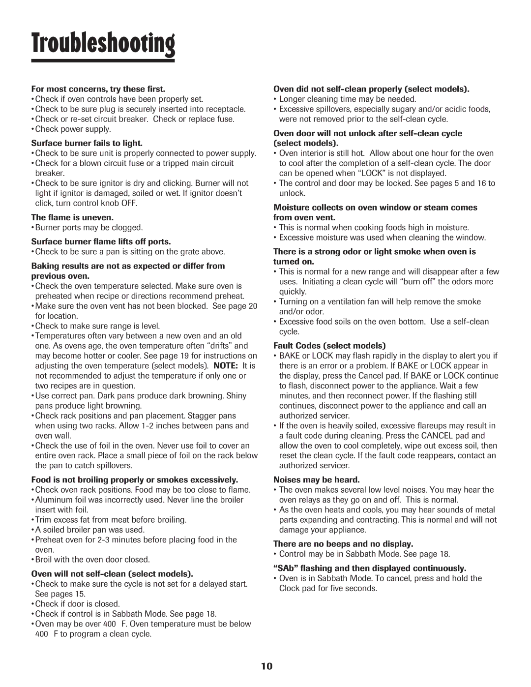 Maytag 8113P560-60 important safety instructions Troubleshooting 