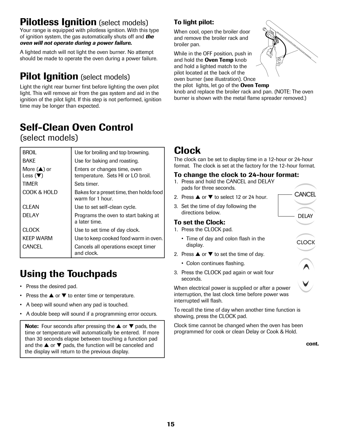 Maytag 8113P560-60 Self-Clean Oven Control, To change the clock to 24-hour format, To set the Clock 