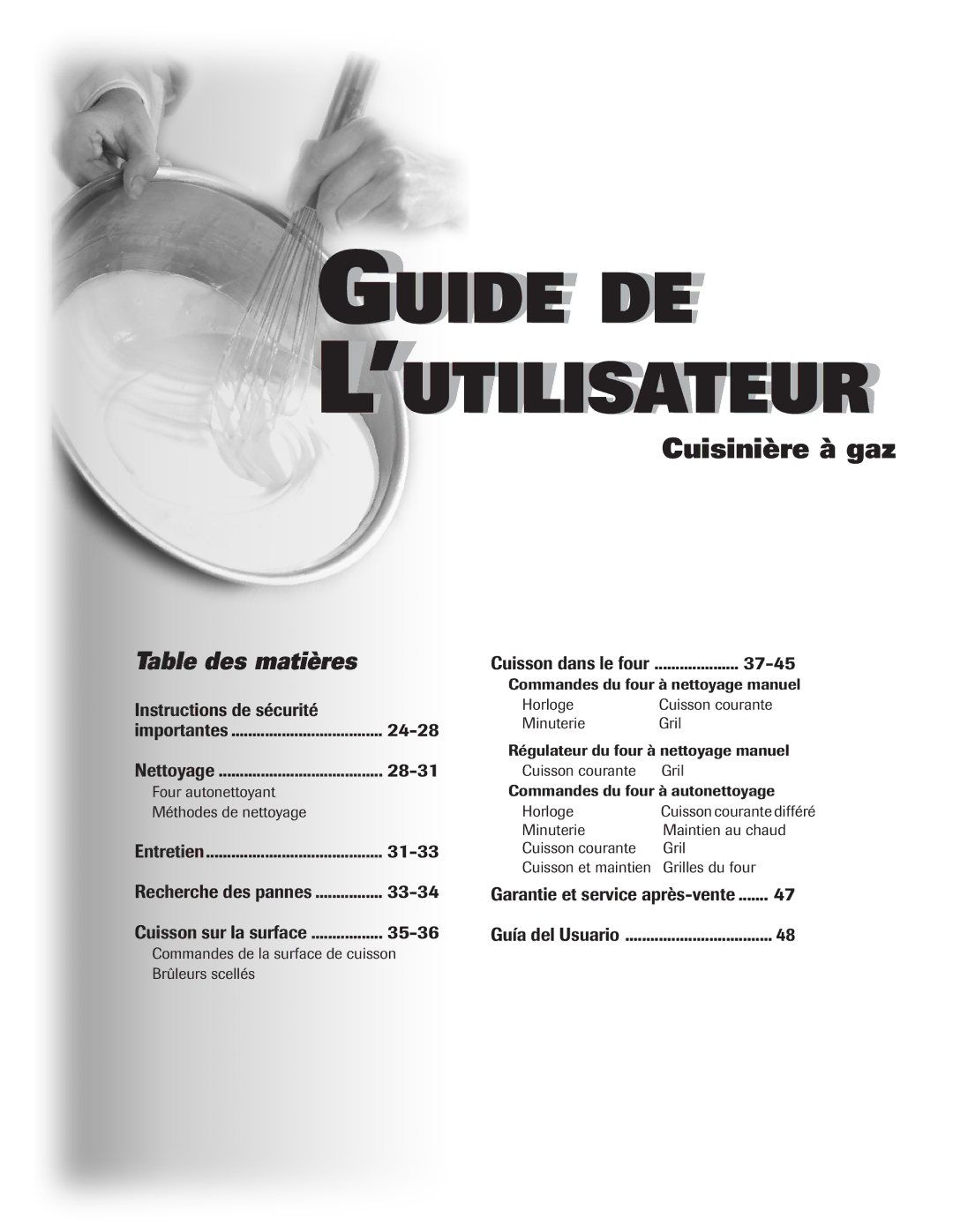 Maytag 8113P560-60 important safety instructions Instructions de sécurité, 24-28, 28-31, 31-33, 33-34, 35-36 