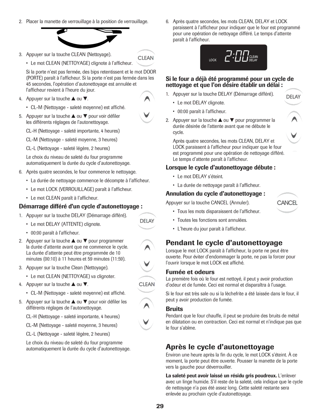 Maytag 8113P560-60 important safety instructions Pendant le cycle d’autonettoyage, Après le cycle d’autonettoyage 