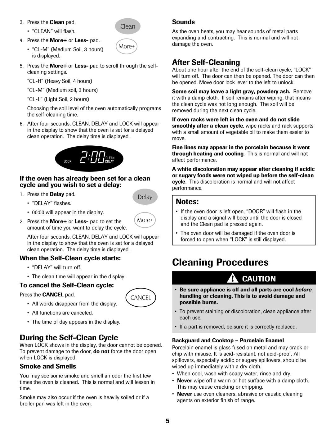 Maytag 8113P655-60 warranty Cleaning Procedures, During the Self-Clean Cycle, After Self-Cleaning 