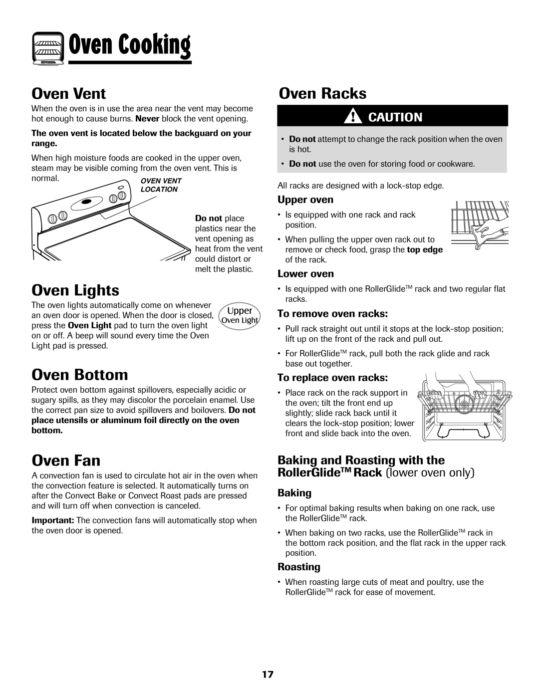 Maytag 850 Series warranty Oven Vent, Oven Lights, Oven Bottom, Oven Racks, Oven Fan 