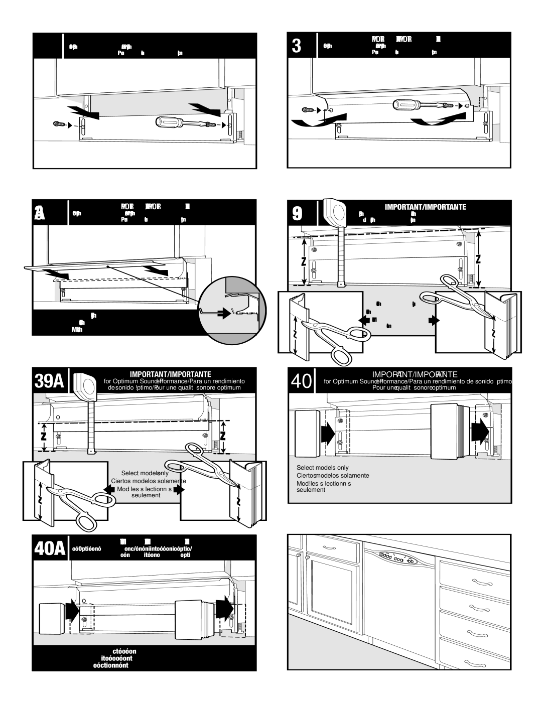 Maytag ADB1500AWW installation instructions 38A, 39A, 40A 