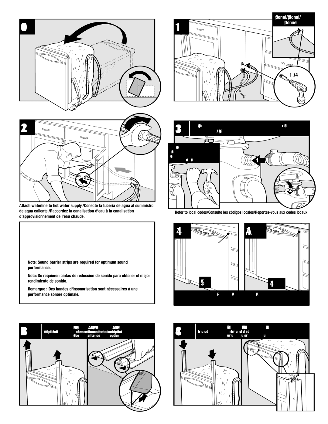 Maytag ADB1500AWW installation instructions 14A, 14B, 14C 