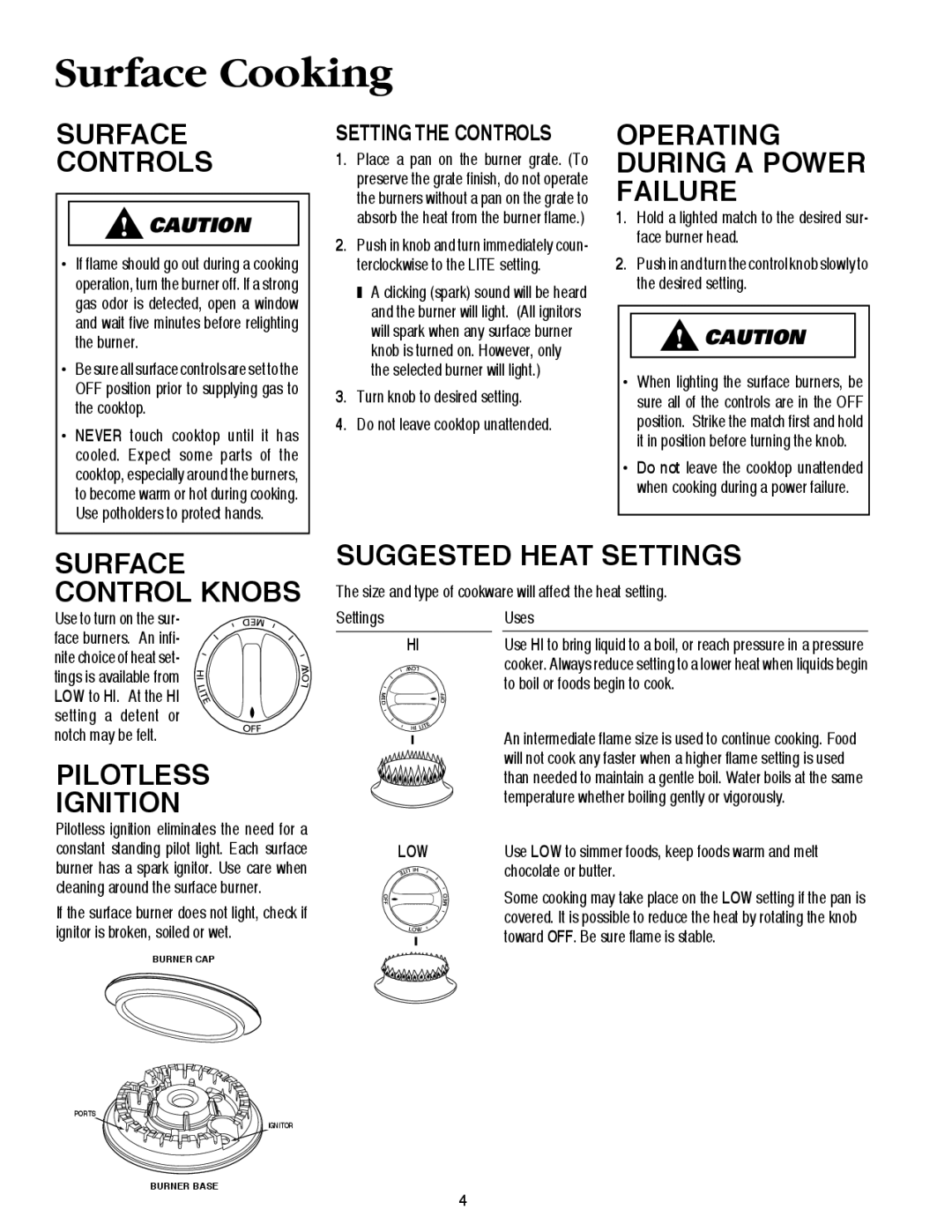 Maytag AKS3040 important safety instructions Surface Cooking 