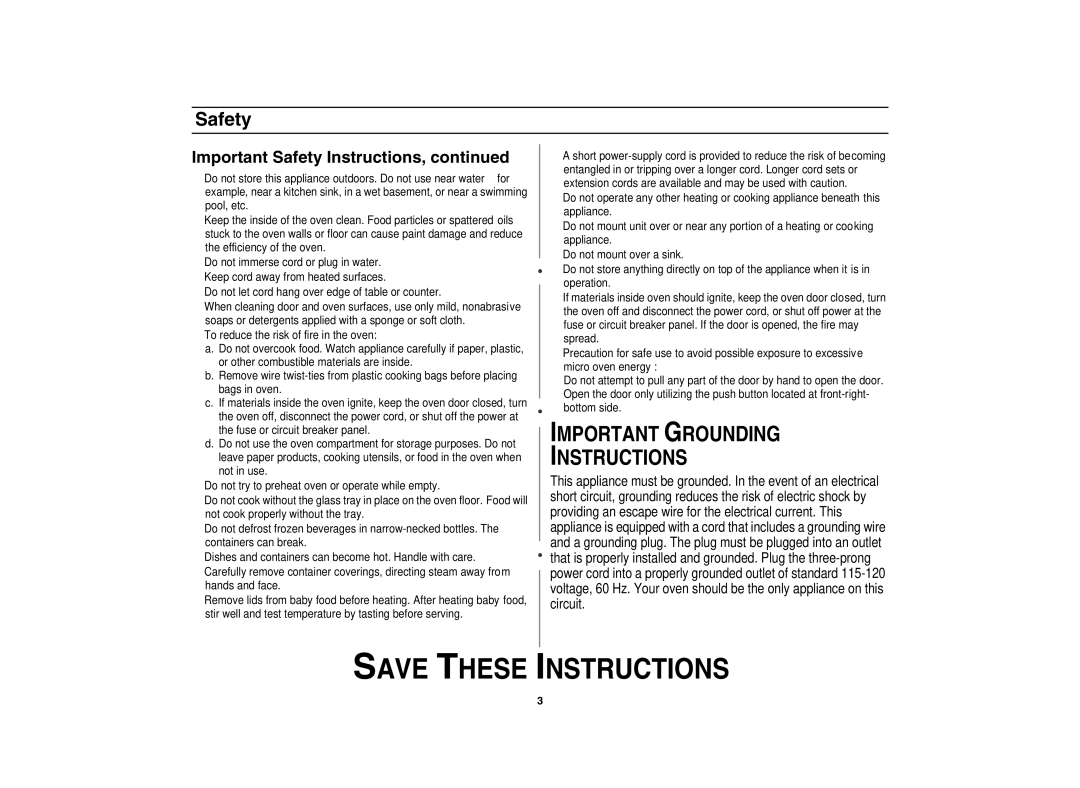 Maytag AMC5101AAS, AMC5101AAB/W owner manual Important Grounding Instructions 