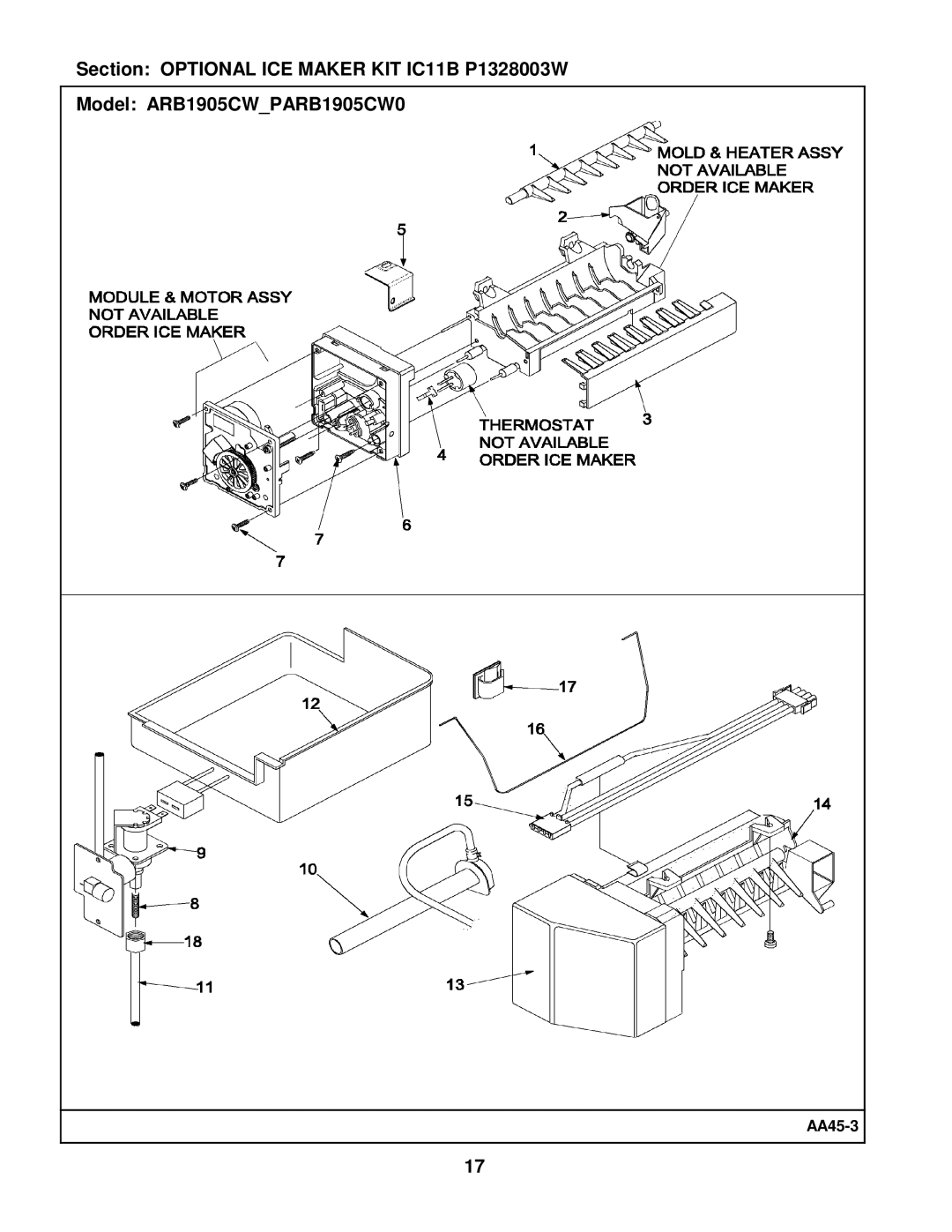 Maytag ARB1905CW manual AA45-3 