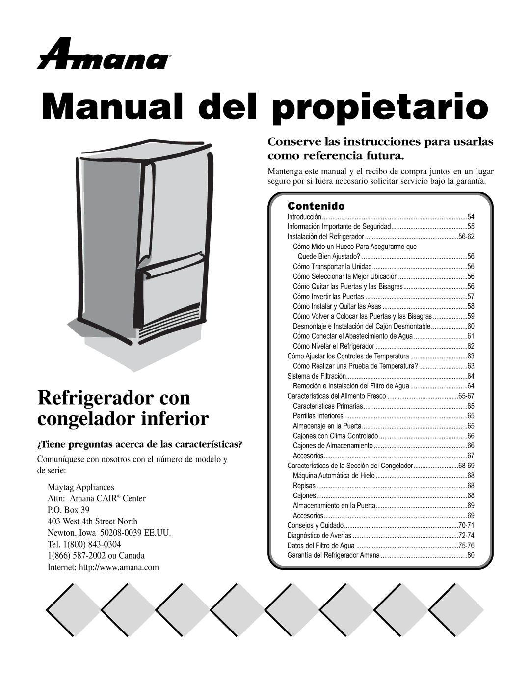 Maytag ARB2257CW, ARB2557CSL, ARB2257CSR, ARB2557CSR, ARB2259CB, ARB2557CW, ARB2557CC, ARB2259CC Manual del propietario 