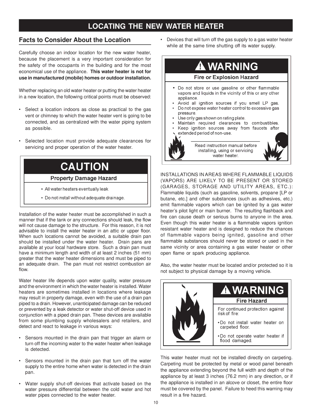 Maytag C3 manual Locating the NEW Water Heater, Facts to Consider About the Location 