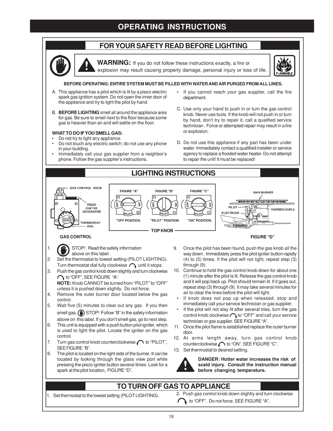 Maytag C3 manual Operating Instructions, What to do if YOU Smell GAS, TOP Knob, GAS Control 