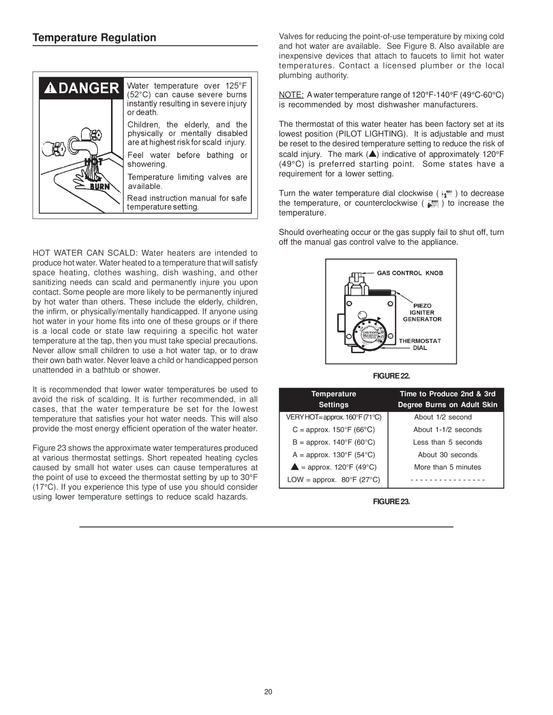 Maytag C3 manual Temperature Regulation, Temperature Time to Produce 2nd & 3rd 