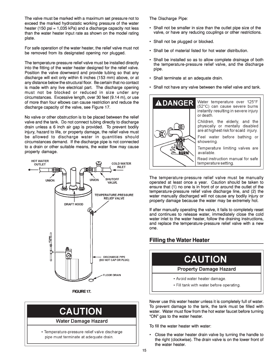 Maytag C3 manual Filling the Water Heater 