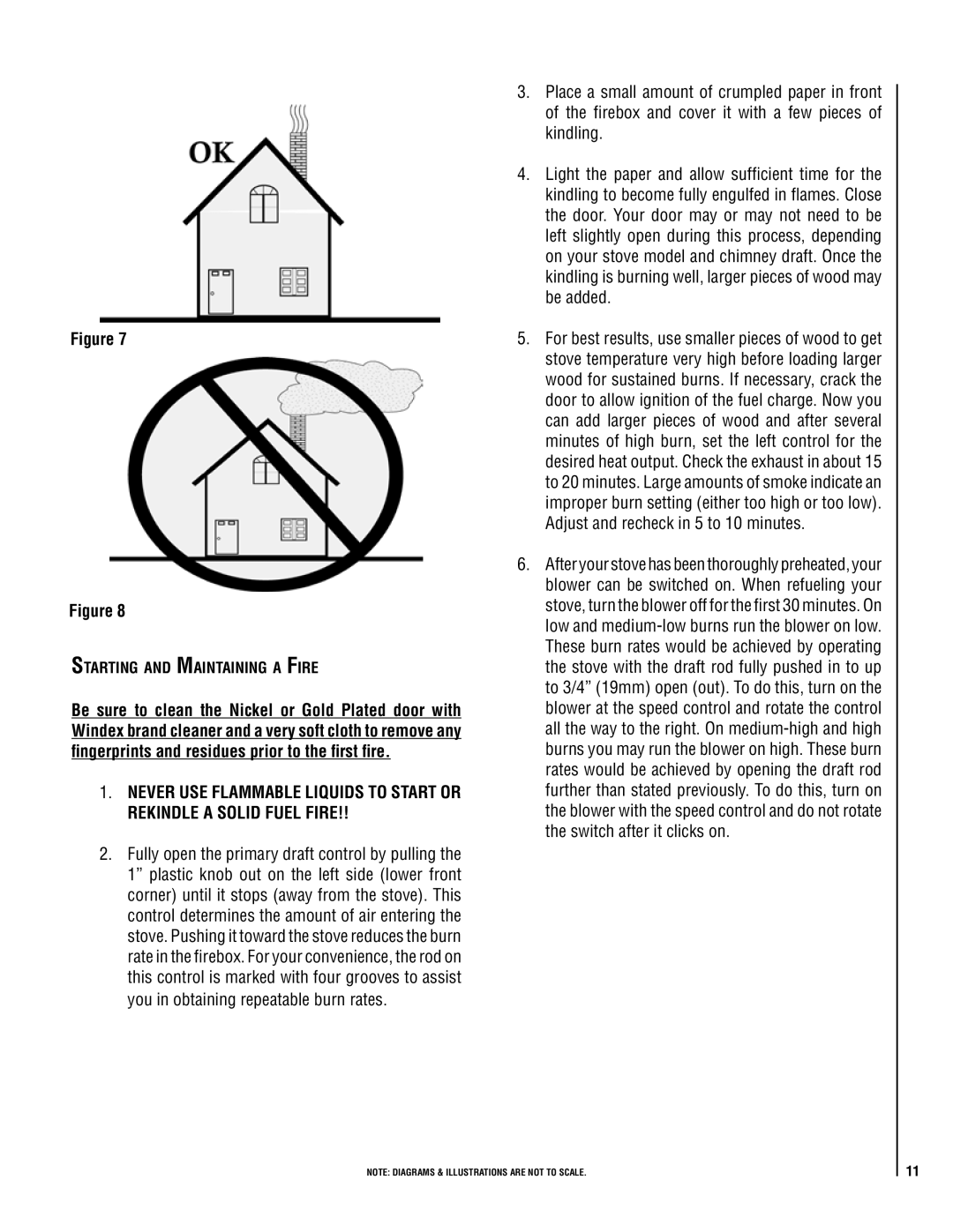 Maytag C310 operation manual Starting and Maintaining a Fire 